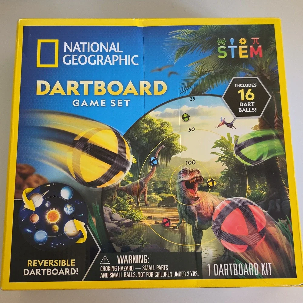 National Geographic Reversible DartBoard Game Set